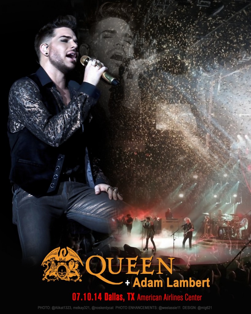 LIVE Queen + Adam Lambert (Dallas, TX) 7/10/14 adamlambertlive